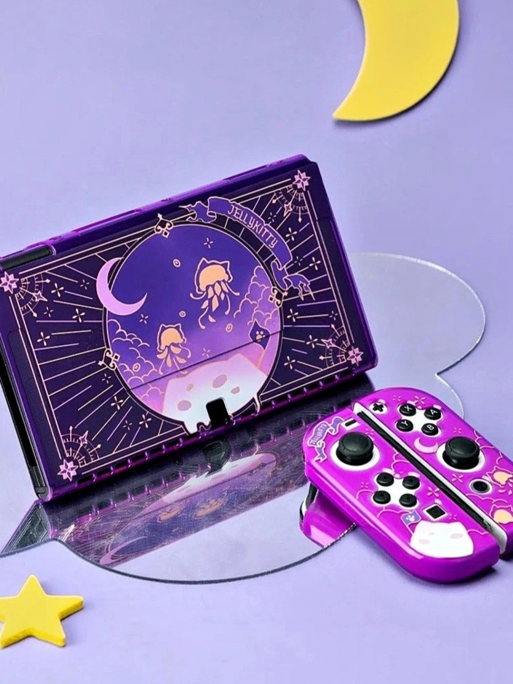 GeekShare Moonlight Jellyfish Protective Switch Case Purple & Pink